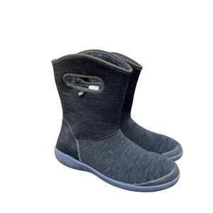 Bogs Charlie Mid Boots Black Lined Durafresh Neo-Tech Winter Pull On Women’s 8